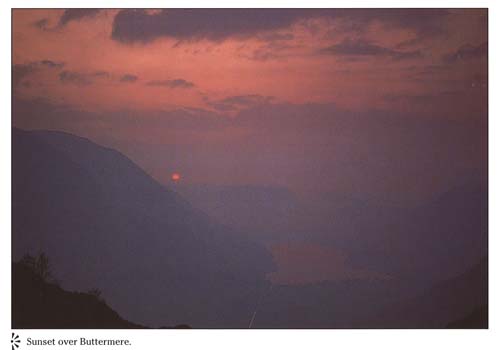 Sunset over Buttermere postcards